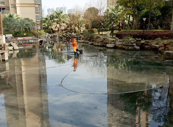 济阳景观池淤泥清理
